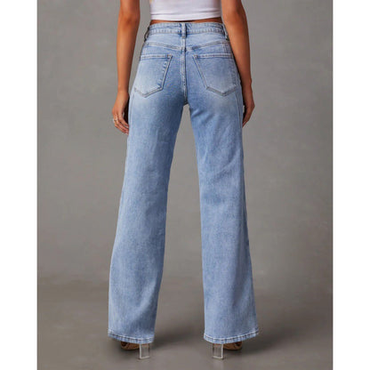 Classic Blue Straight-Leg Jeans