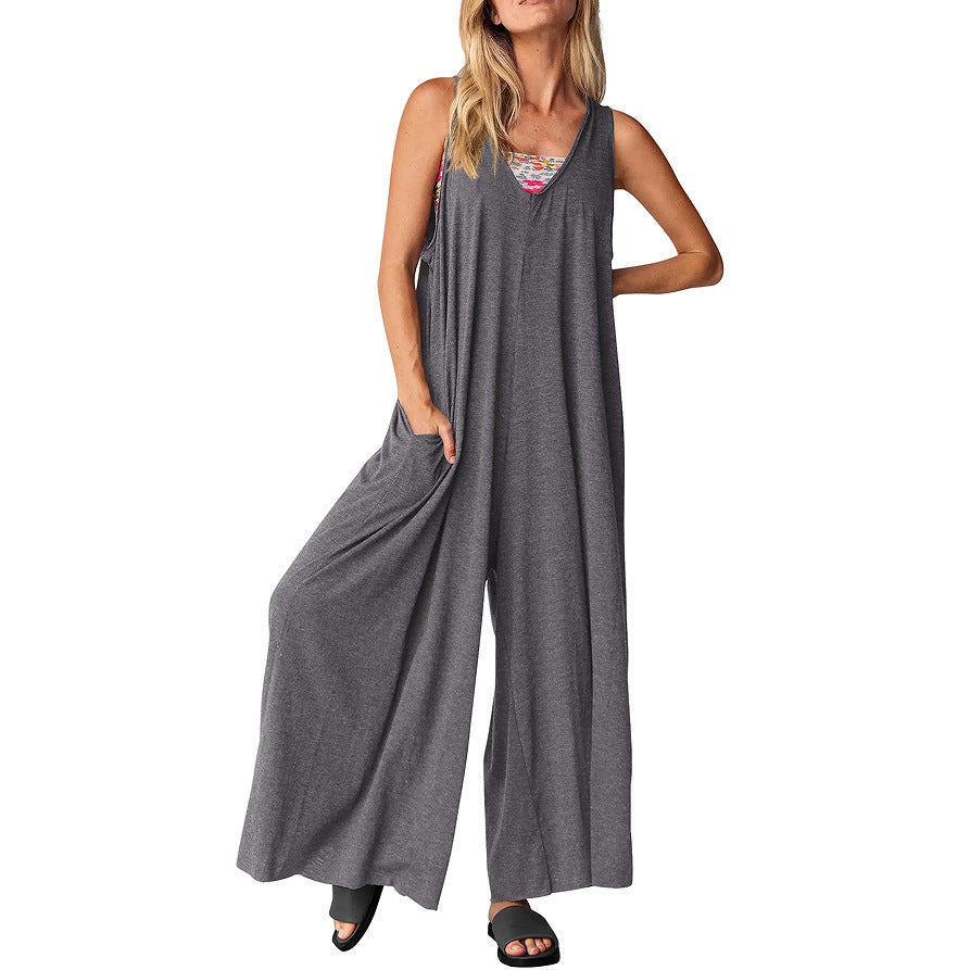 Evelyn | Easygoing V-Neck Jumpsuit