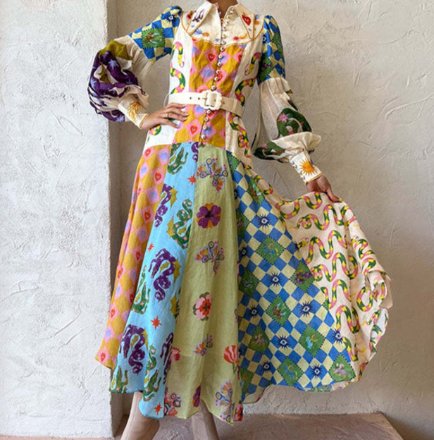 Sofia™ | Elegant Maxi Dress with Artistic Flair