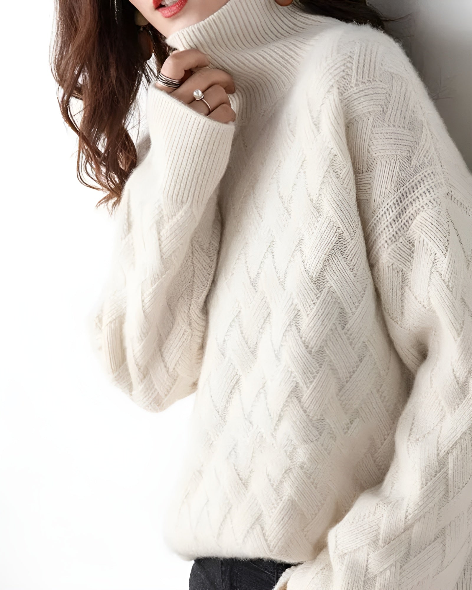 Zara™ - Flowing Turtleneck Knit Sweater
