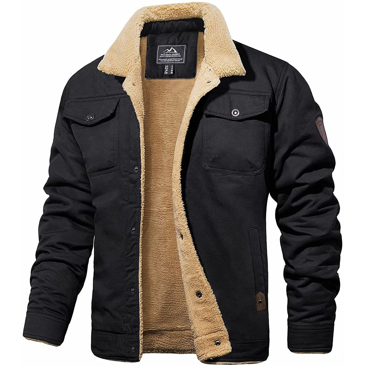 Hudson™ | Men's Bomber Jacket with Cozy Sherpa Lining