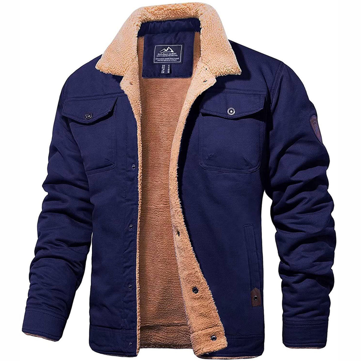 Hudson™ | Men's Bomber Jacket with Cozy Sherpa Lining