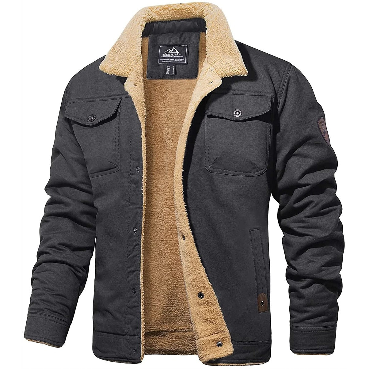 Hudson™ | Men's Bomber Jacket with Cozy Sherpa Lining