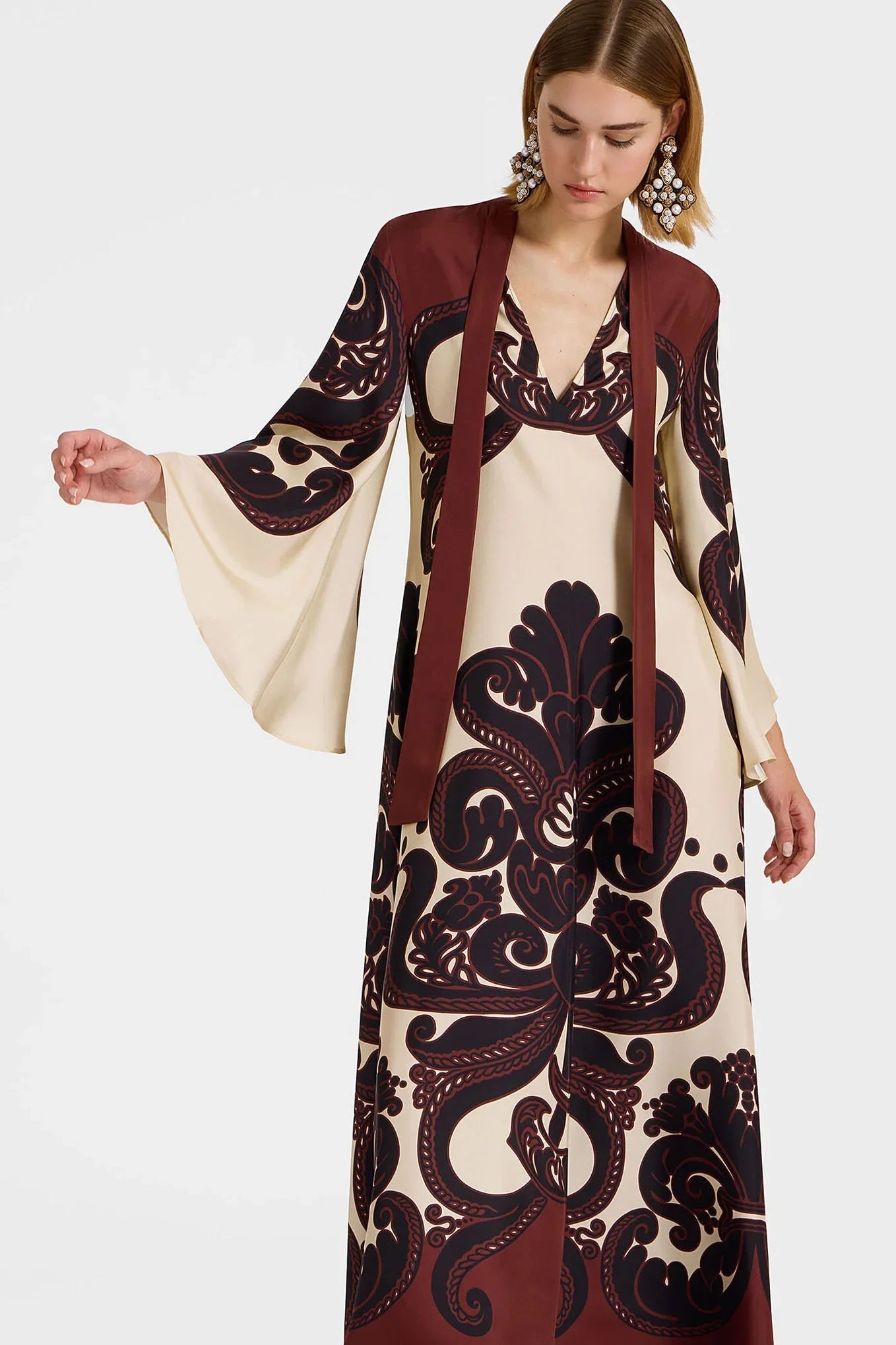 Blooming Grenadilla Satin Gown