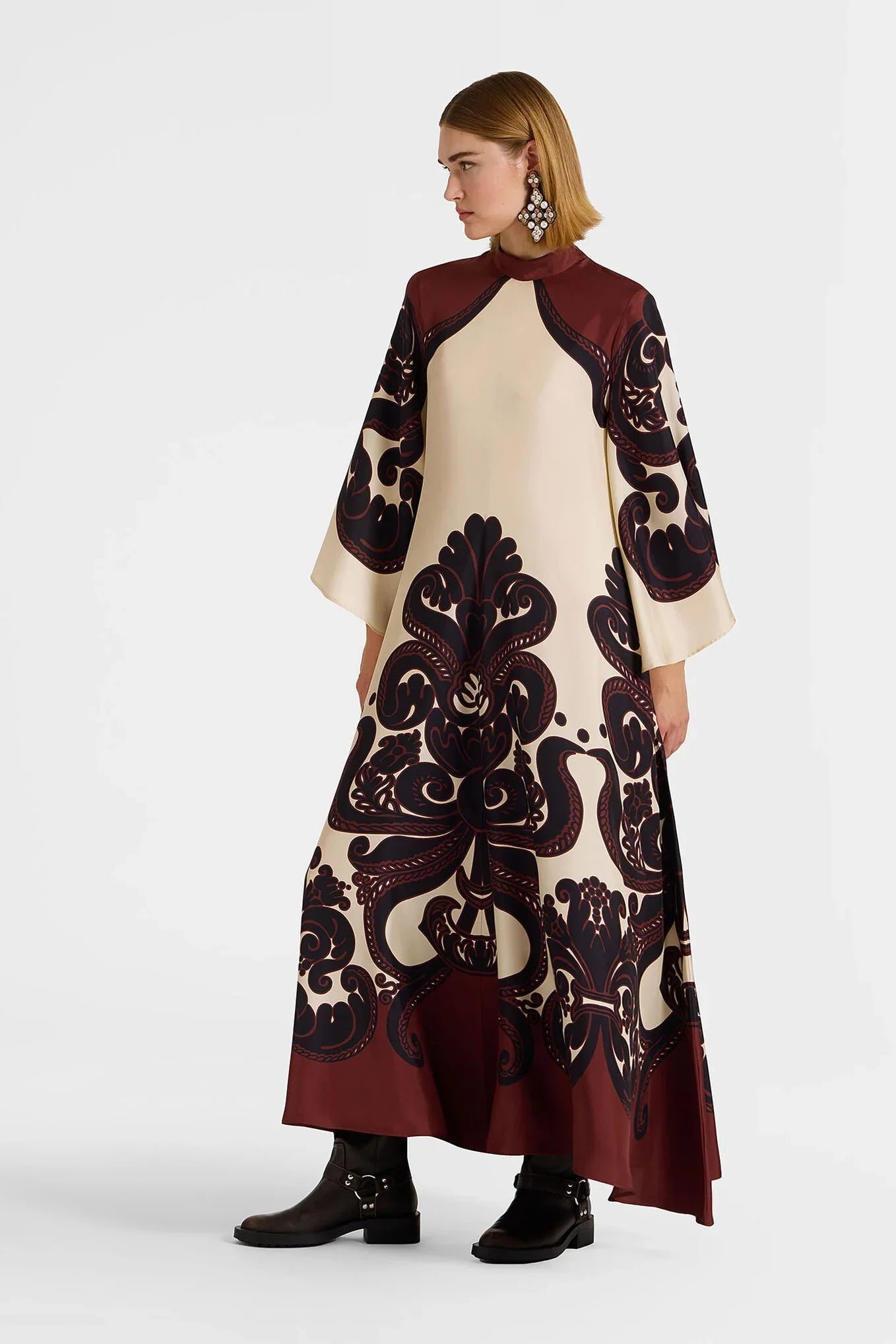 Blooming Grenadilla Satin Gown