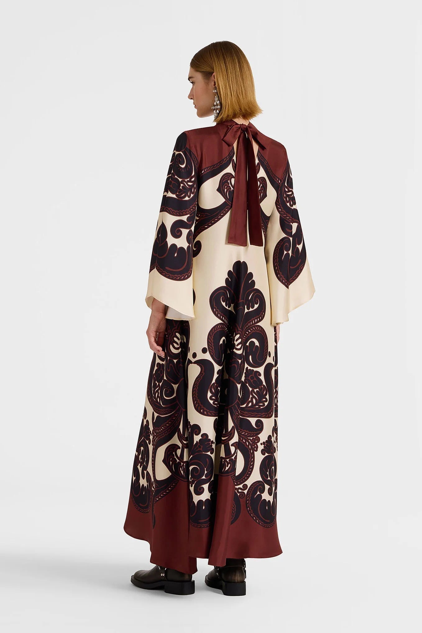 Blooming Grenadilla Satin Gown