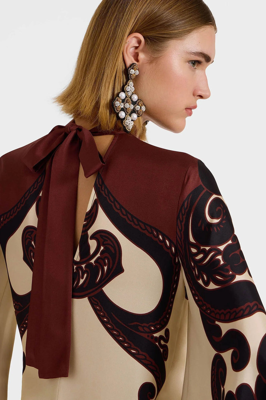 Blooming Grenadilla Satin Gown
