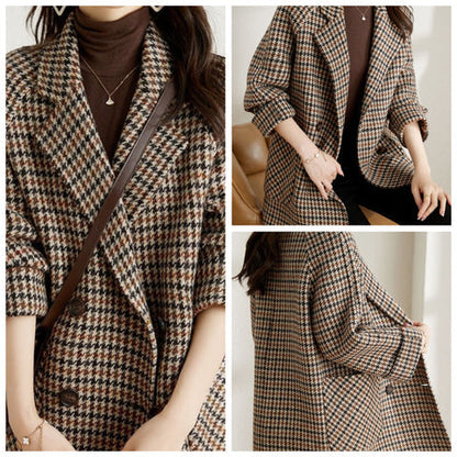 Harper™ - Classic Plaid Blazer Jacket