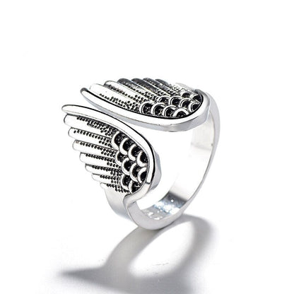 925 Sterling Silver Adjustable Angel Ring