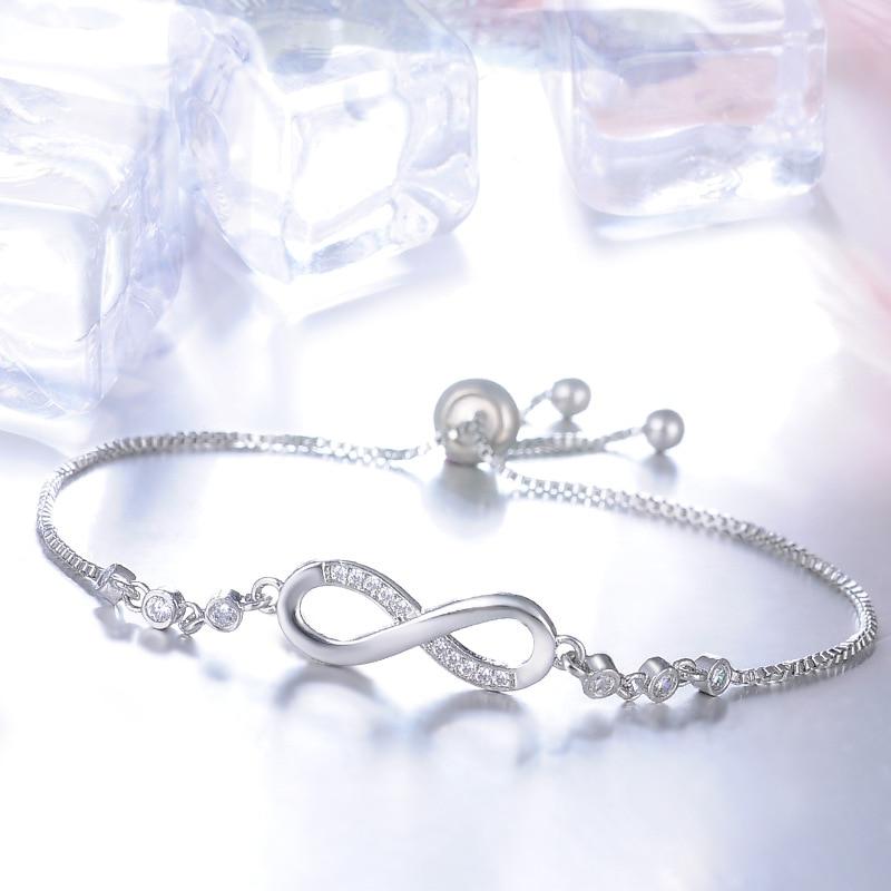Silver Adjustable Infinity Bracelet