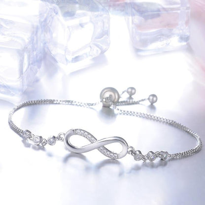 Silver Adjustable Infinity Bracelet