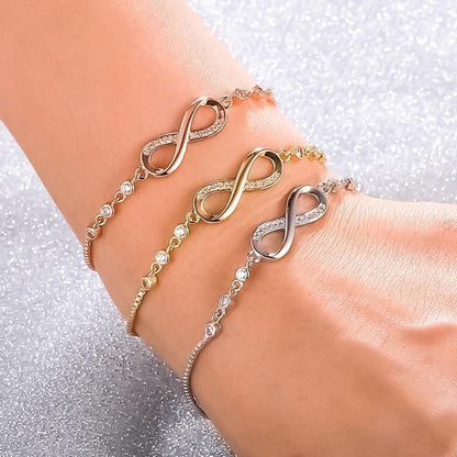 Silver Adjustable Infinity Bracelet