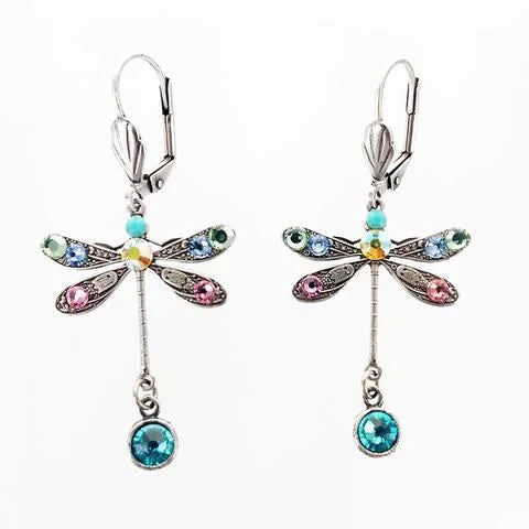 Graceful Dragonfly Earrings with Intricate Carvings
