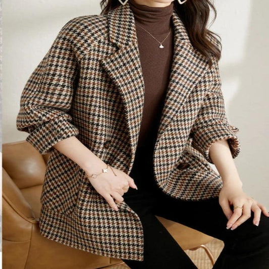 Harper™ - Classic Plaid Blazer Jacket