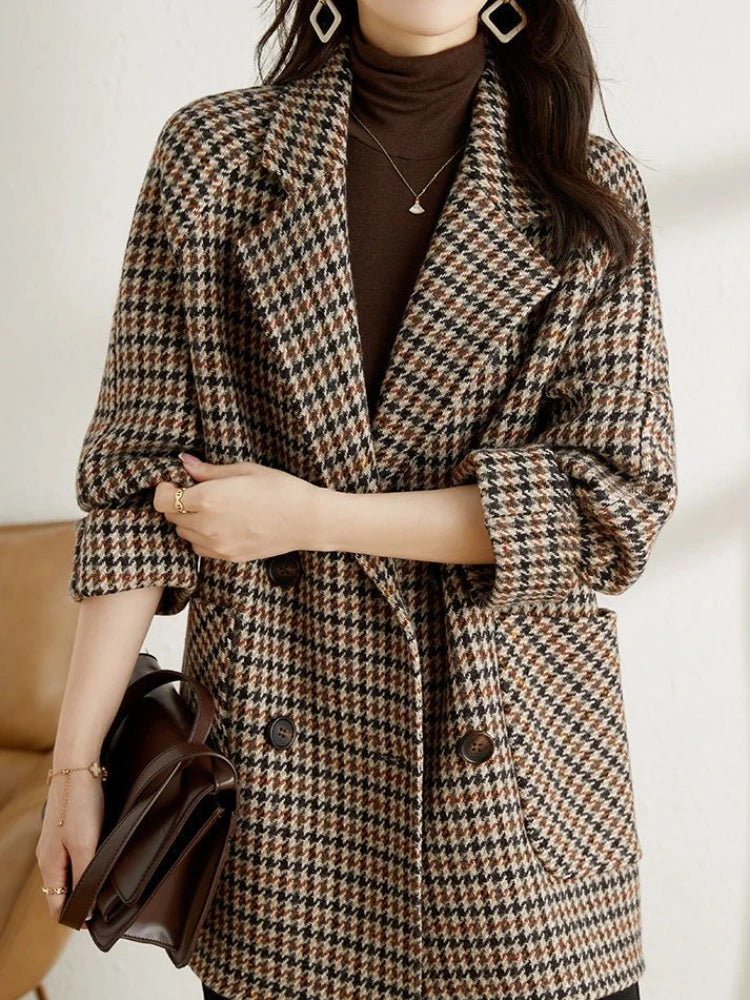 Harper™ - Classic Plaid Blazer Jacket