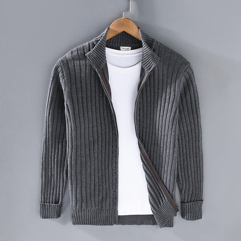 EssentialWarmth™ - Textured Zip-Up Cardigan