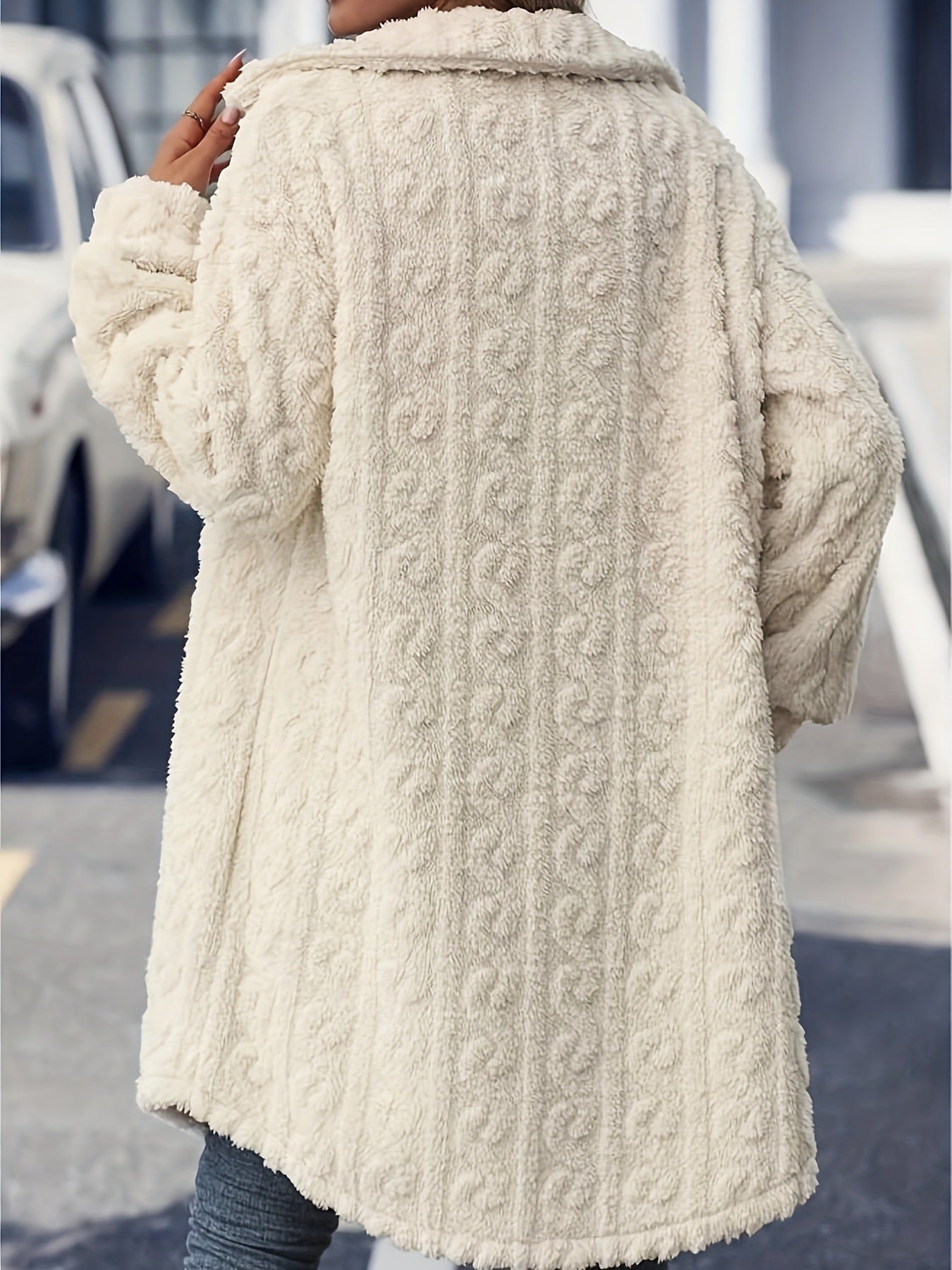 Ivy™ - Plush Cable Knit Teddy Coat