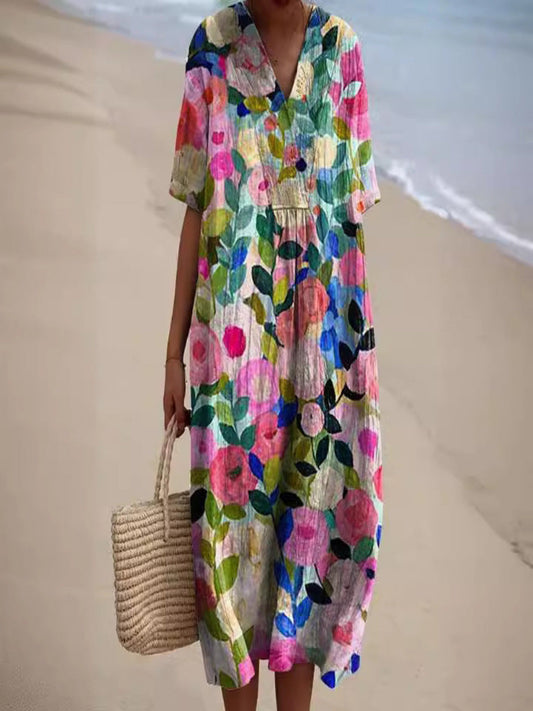 Isabella™ - Vibrant Floral Maxi Dress