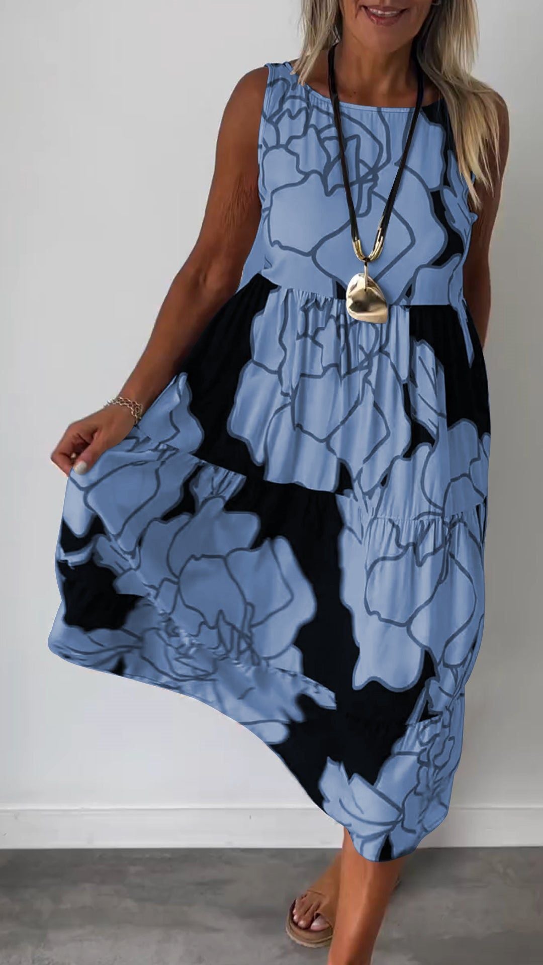 PetalSoft™ Floral Sleeveless Dress