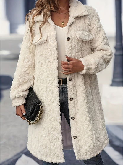 Ivy™ - Plush Cable Knit Teddy Coat