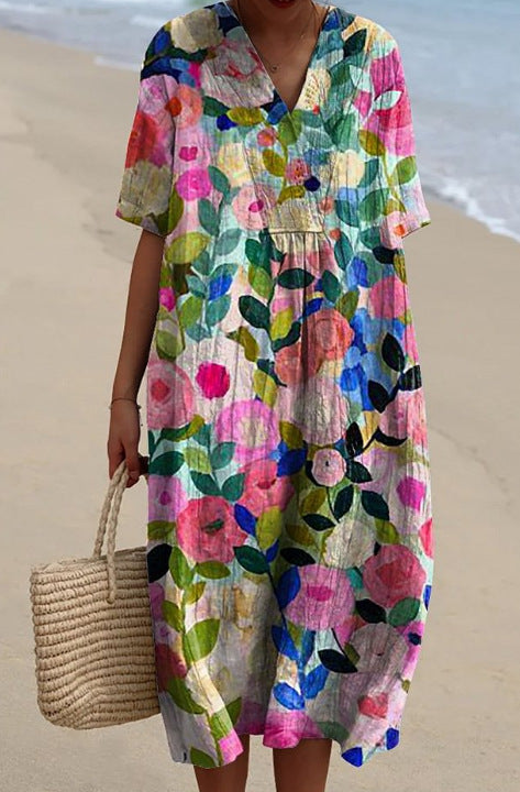 Isabella™ - Vibrant Floral Maxi Dress