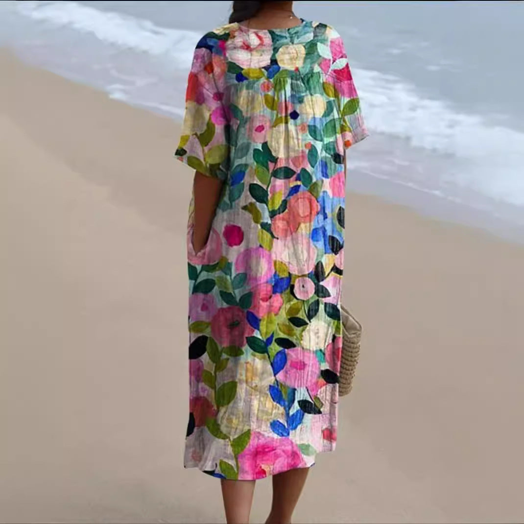 Isabella™ - Vibrant Floral Maxi Dress