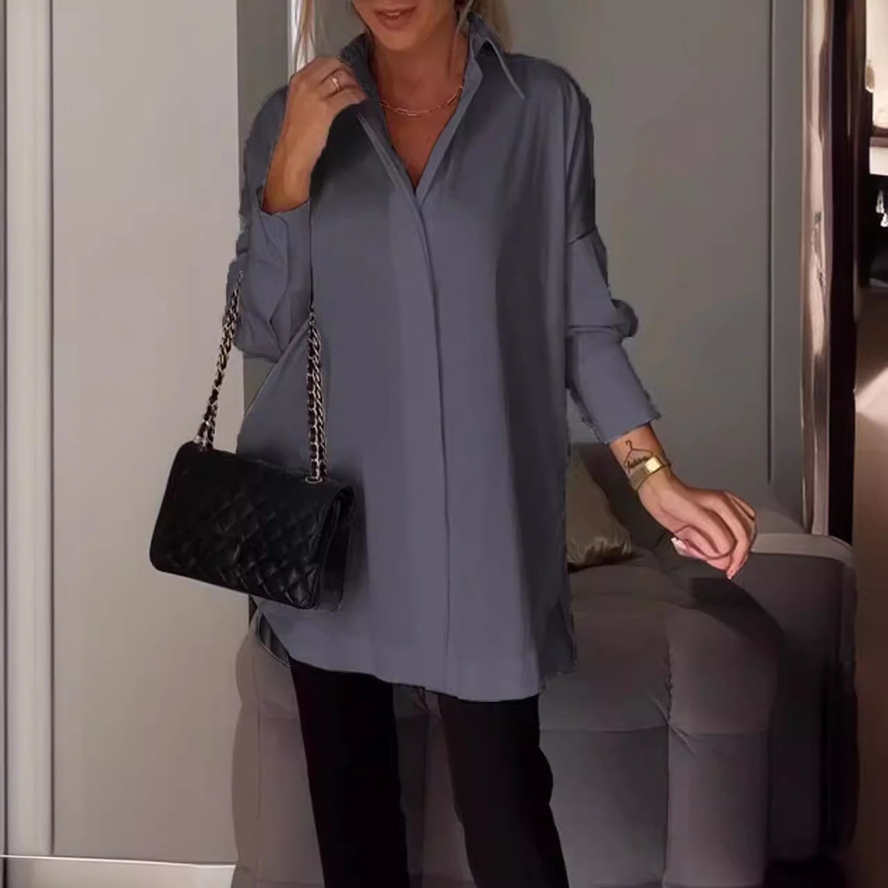 Ava's Classic Button-Down Shirt