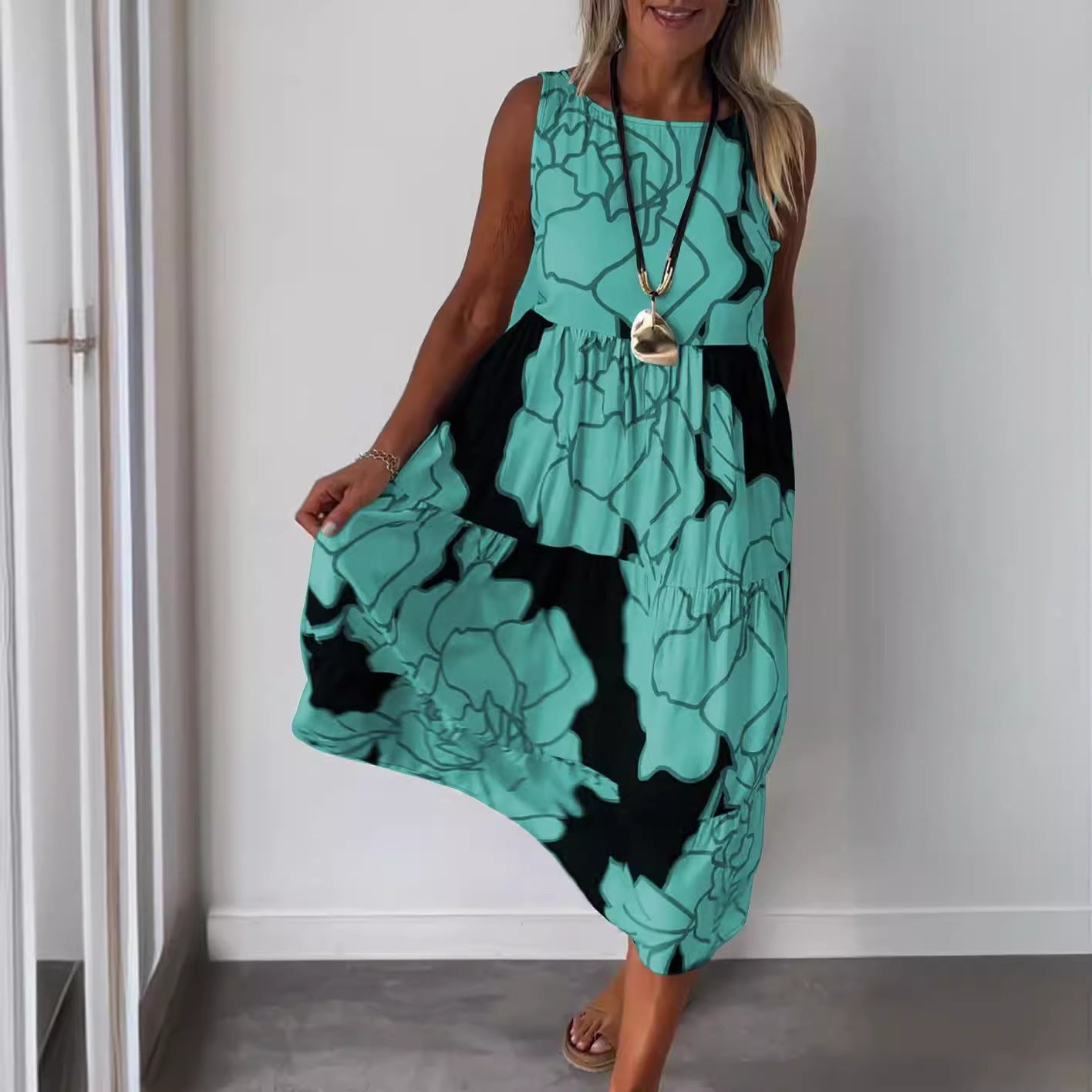 PetalSoft™ Floral Sleeveless Dress