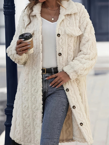 Ivy™ - Plush Cable Knit Teddy Coat