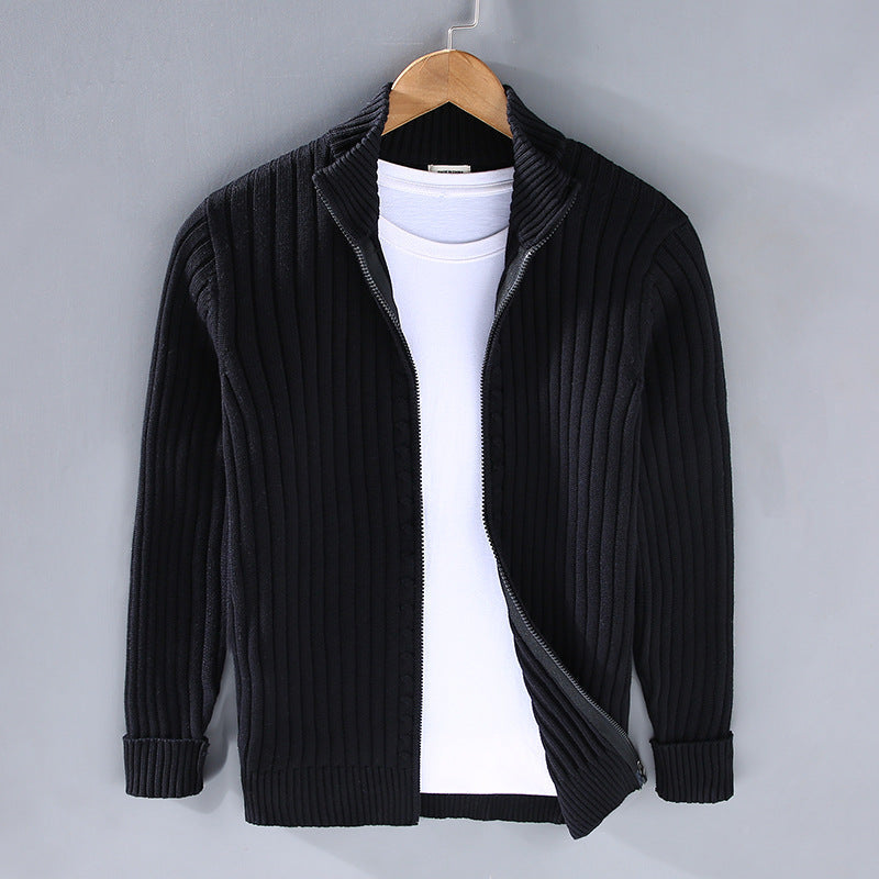 EssentialWarmth™ - Textured Zip-Up Cardigan