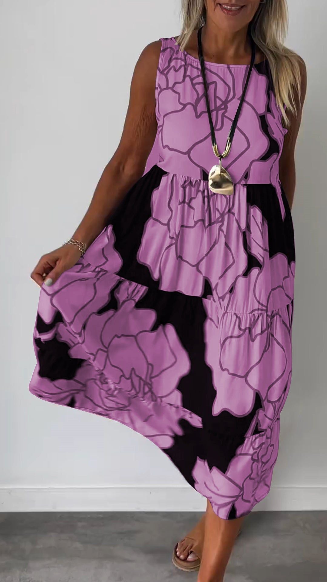 PetalSoft™ Floral Sleeveless Dress