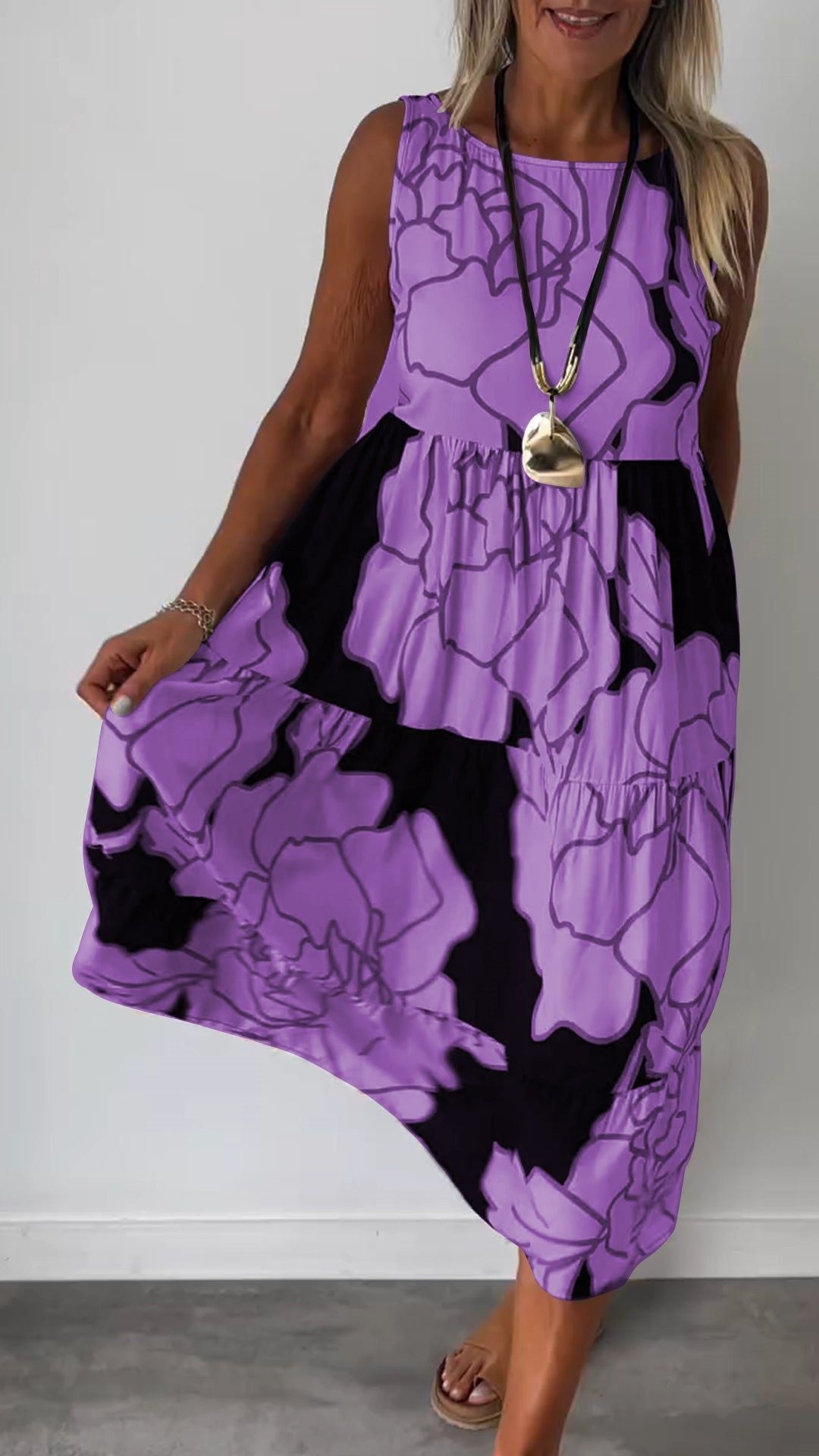 PetalSoft™ Floral Sleeveless Dress