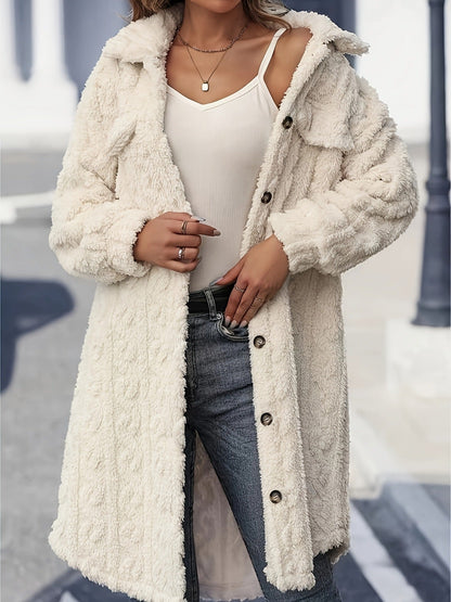 Ivy™ - Plush Cable Knit Teddy Coat