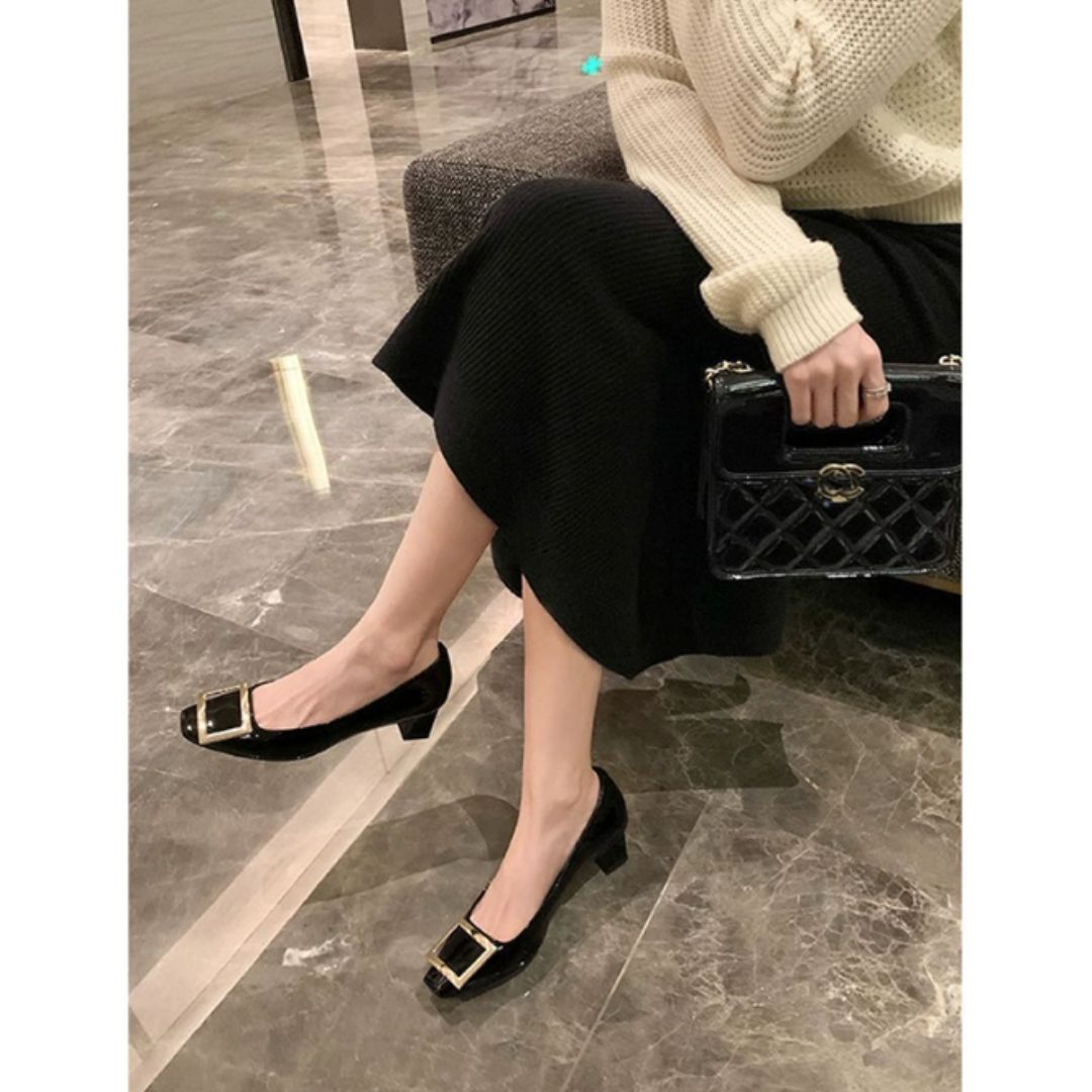 Narella™ | Chic Mid-Heel Sandals Featuring a Square Toe Design