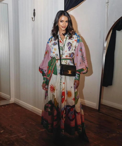 Sofia™ | Elegant Maxi Dress with Artistic Flair