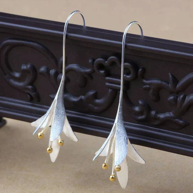 Sterling Silver Floral Earrings