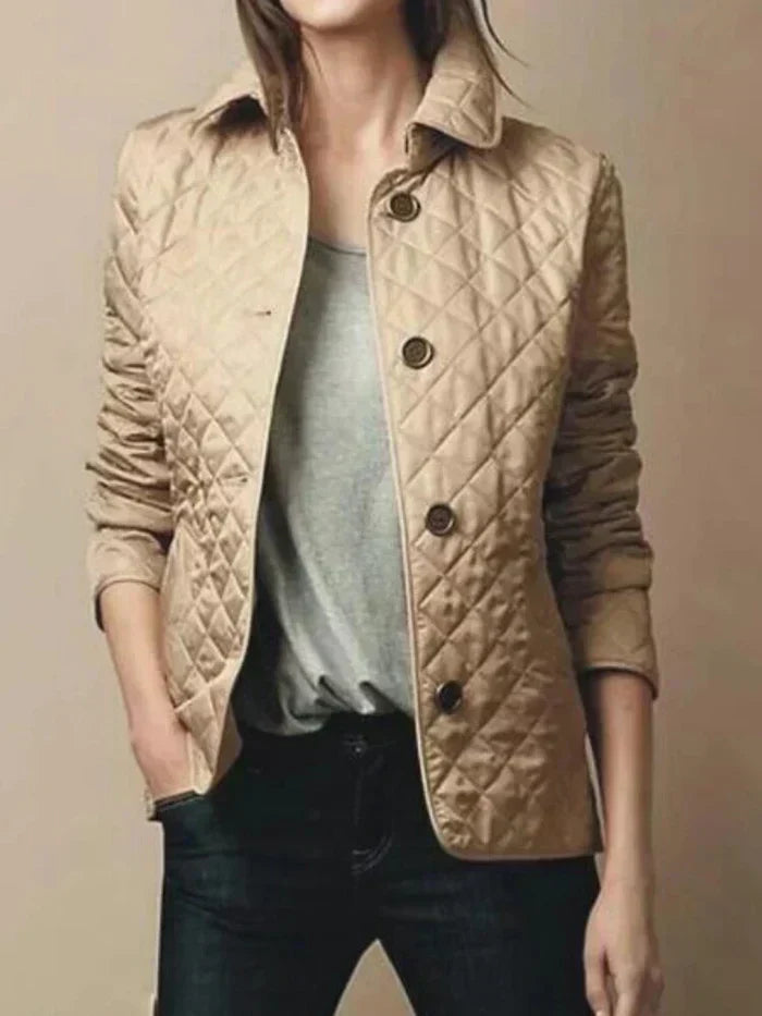 Valentina™ - Timeless Quilted Button-Up Jacket