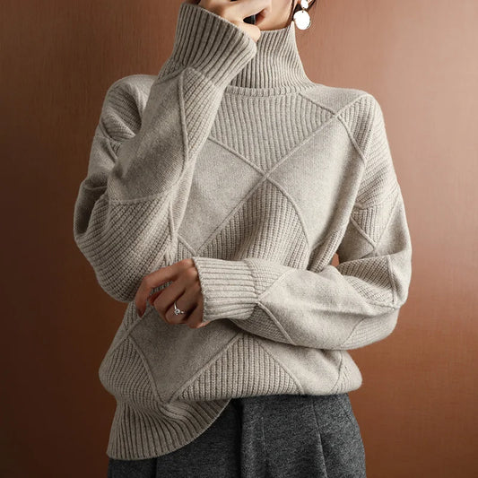 Aria™ - Textured Geometric Knit Pullover
