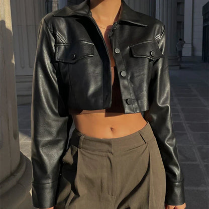 Éloise™ | Chic Faux Leather Jacket
