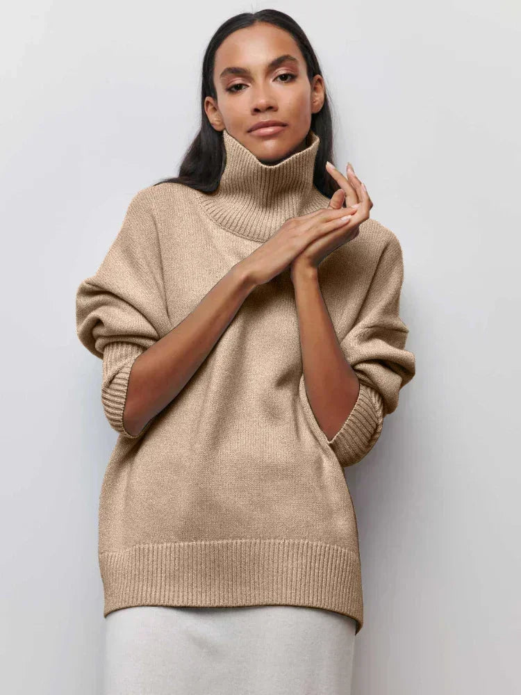 Avery™ - Cozy Turtleneck Knit Sweater