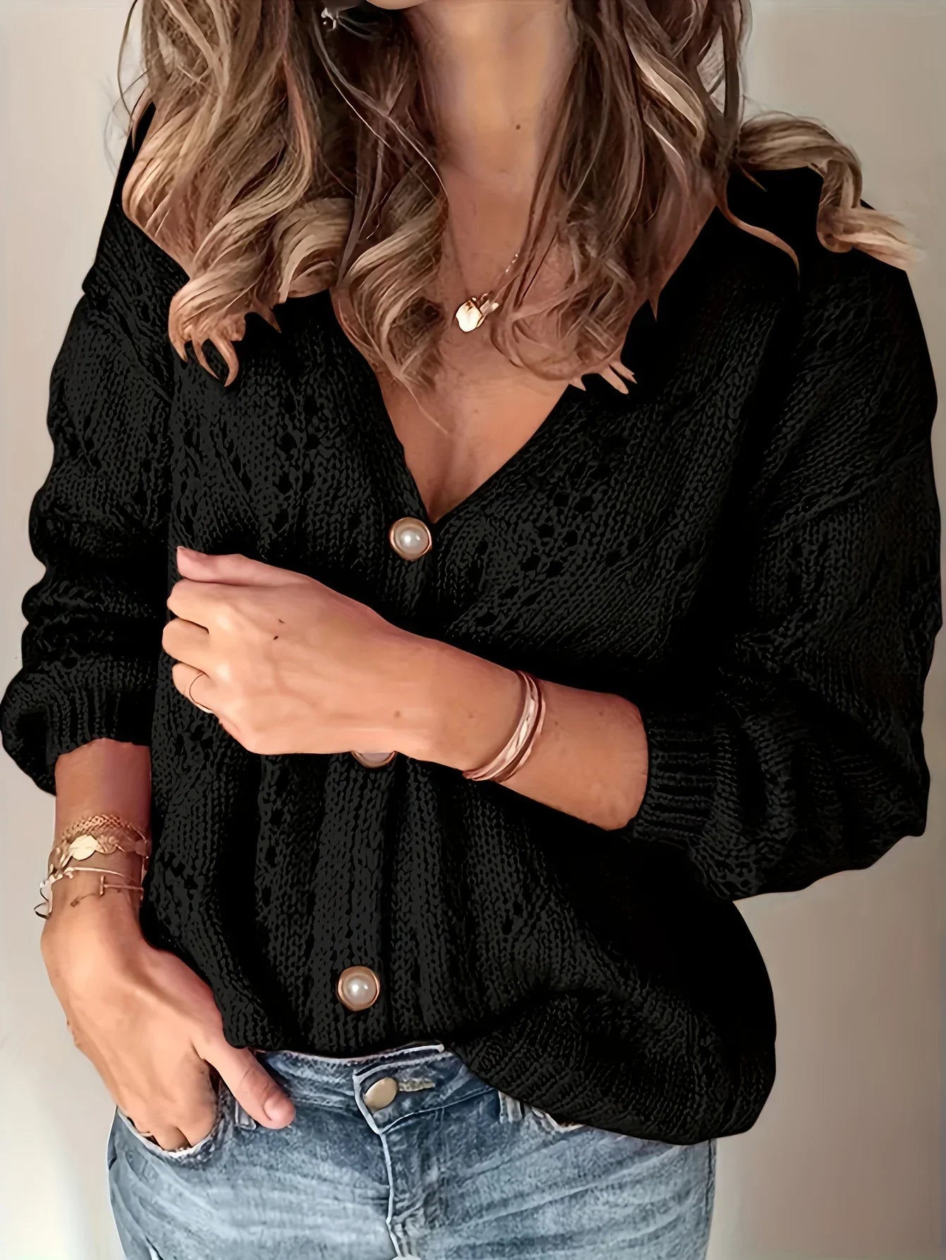 Monette™ Knit Button-Up Cardigan