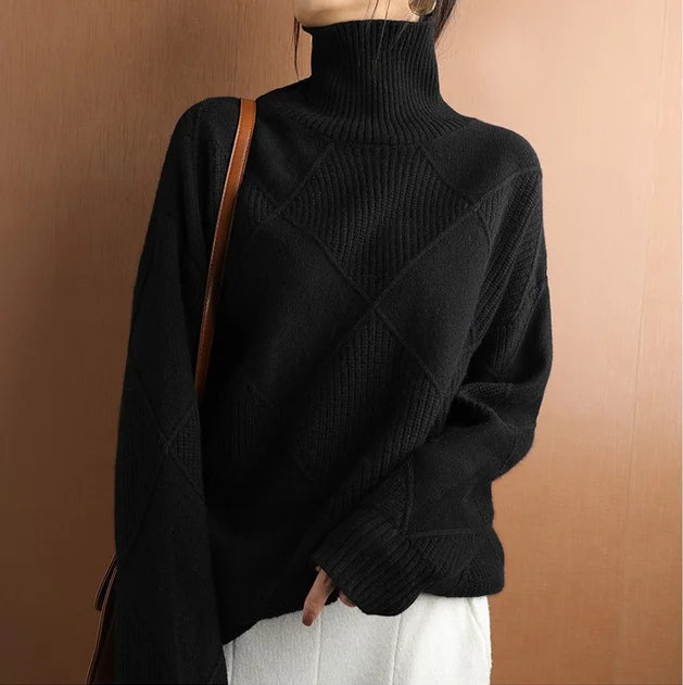 Aria™ - Textured Geometric Knit Pullover