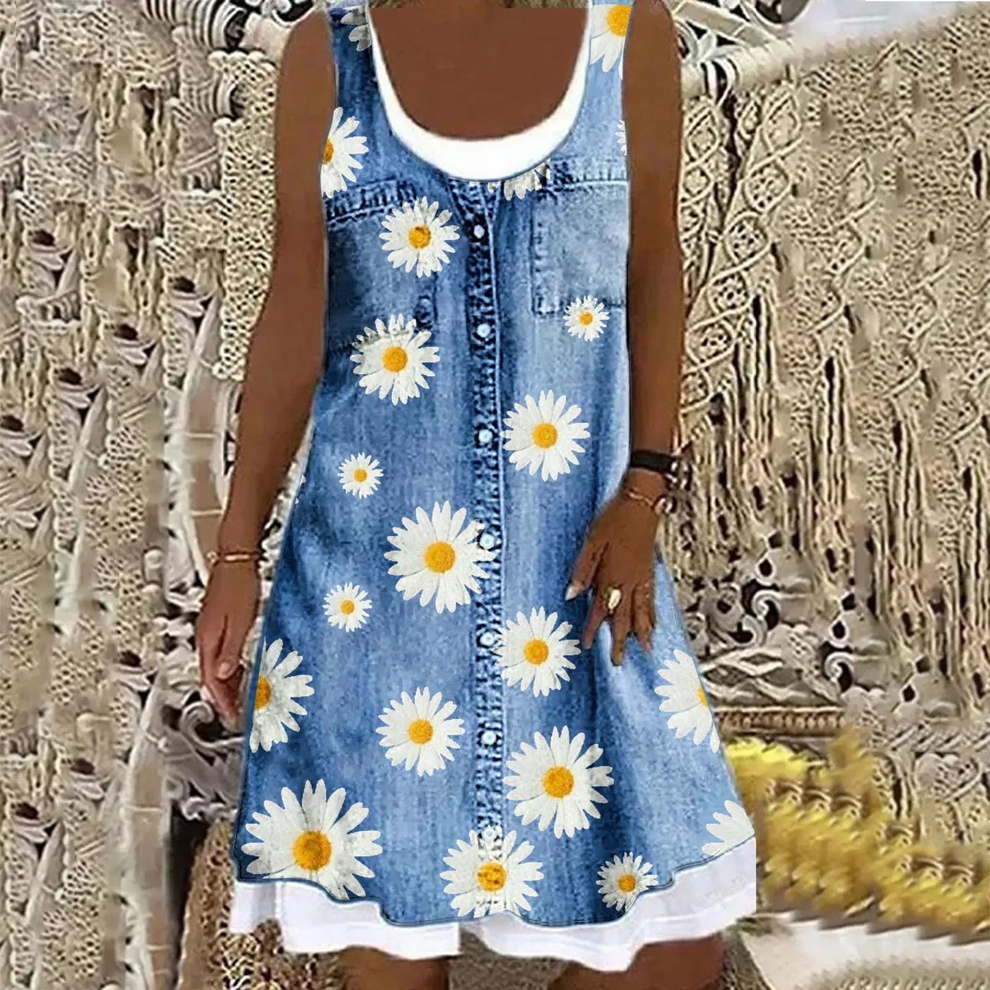 Valo - Graceful Soft Denim Dress