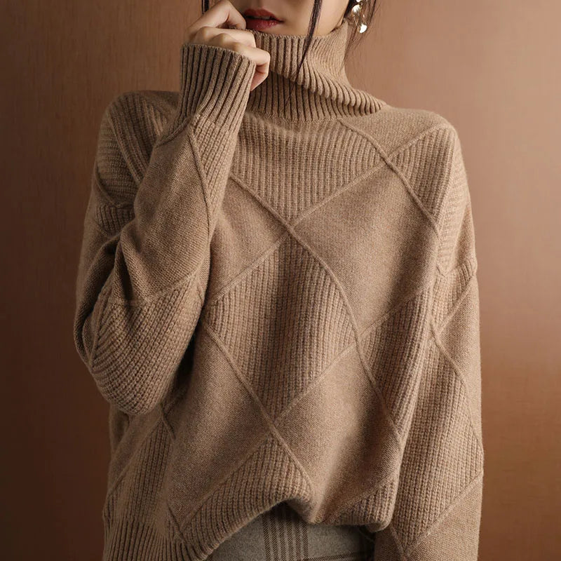 Aria™ - Textured Geometric Knit Pullover