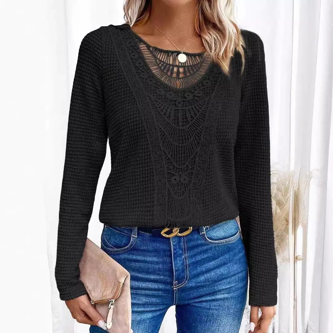 Kendall™ Long Sleeve Top with Round Neck