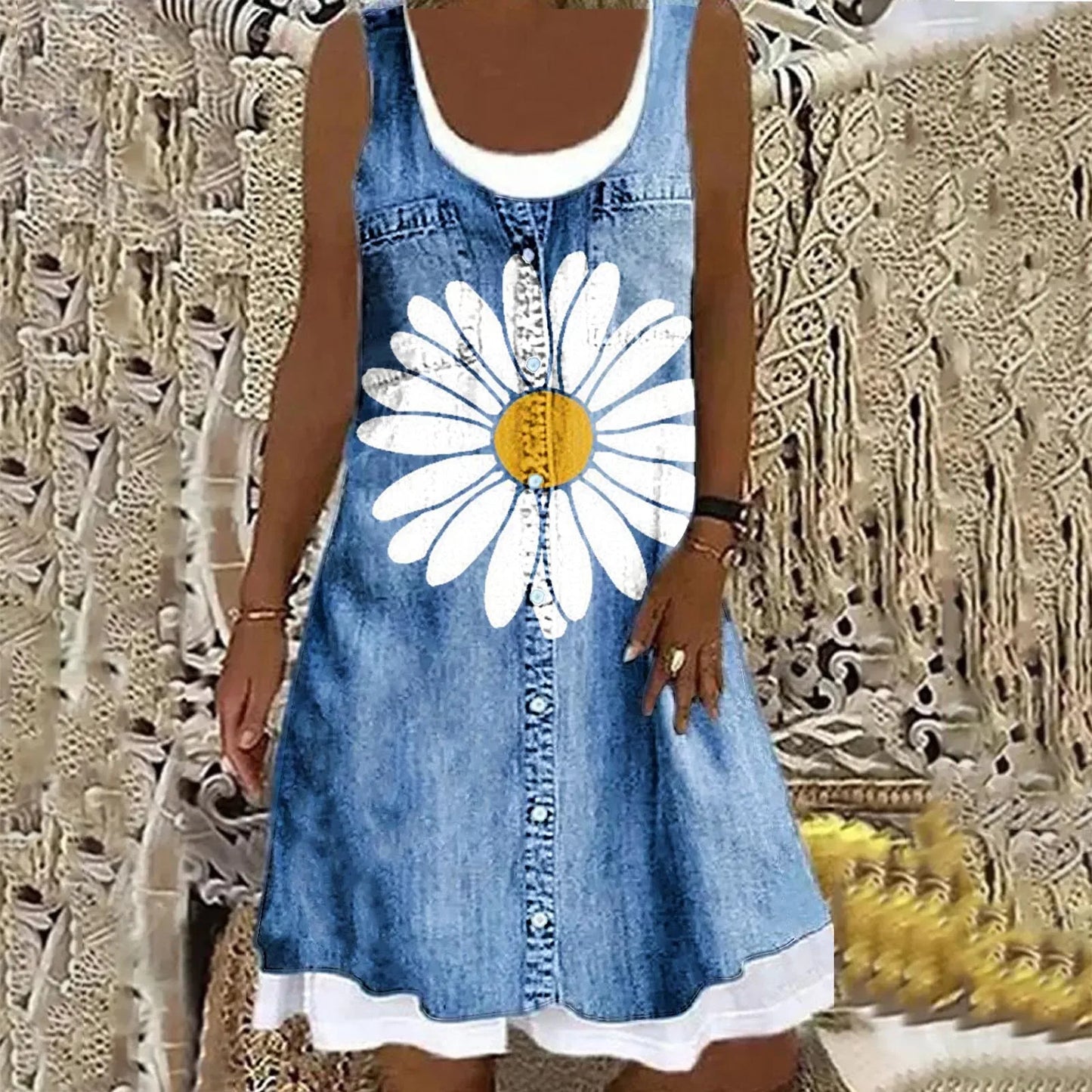 Valo - Graceful Soft Denim Dress