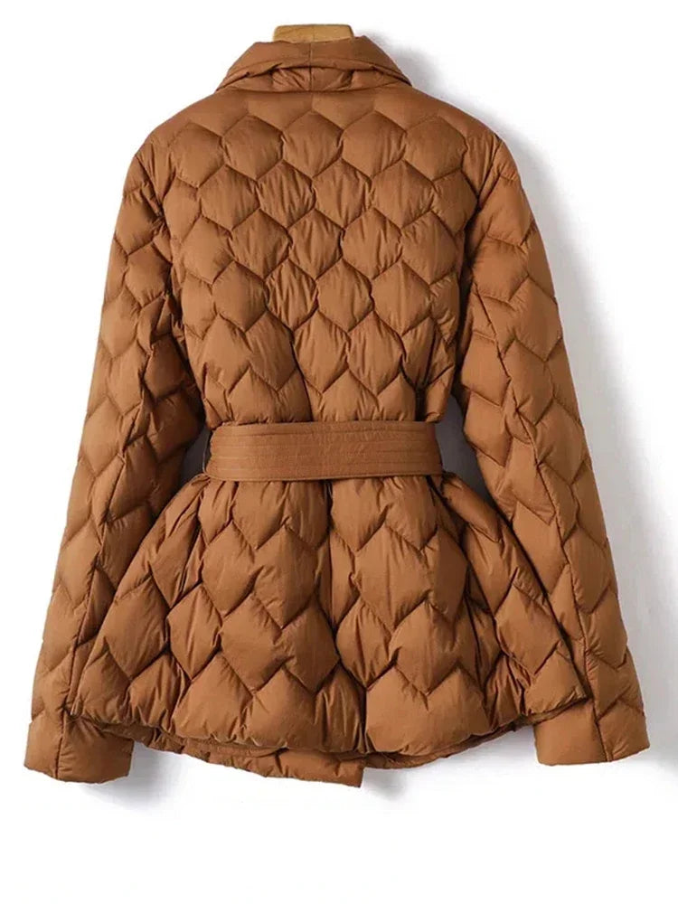 Clara™ - Quilted Belted Wrap Jacket