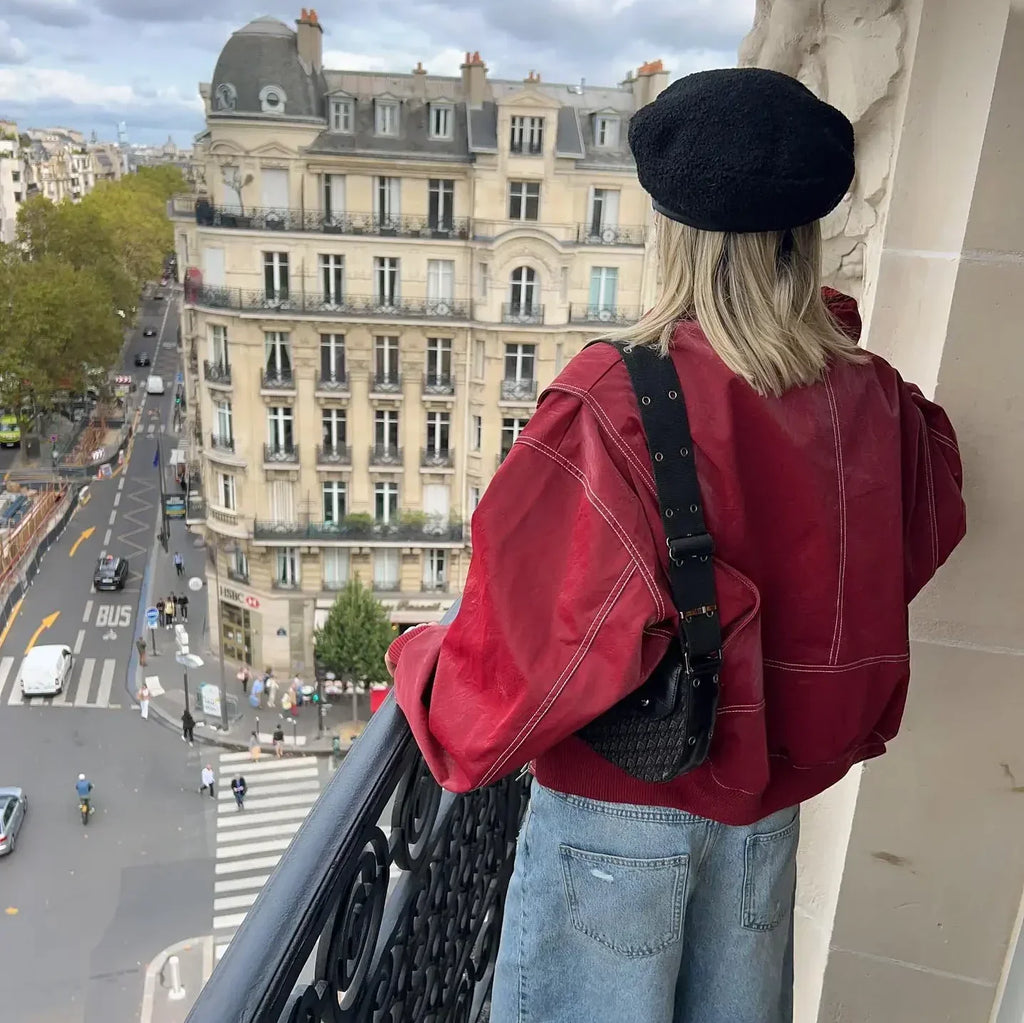Amelia™ - Timeless Oversized PU Bomber Jacket