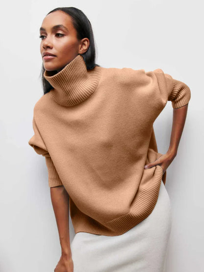 Avery™ - Cozy Turtleneck Knit Sweater