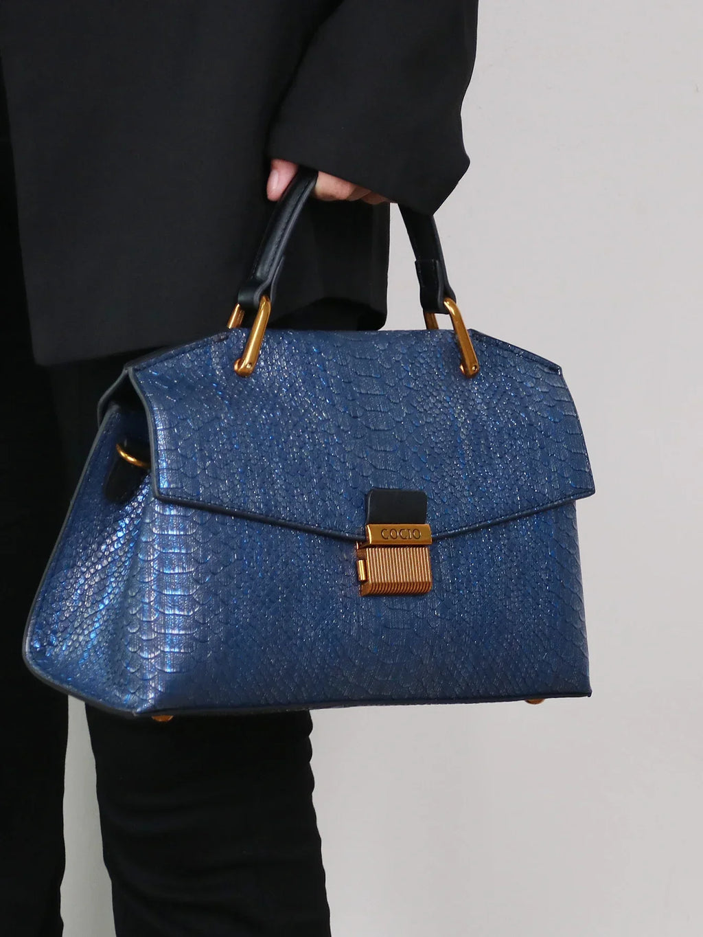 Celeste Python-Patterned Tote Bag